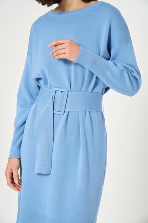 Mikado jurk - oxford blue from Brand Mission