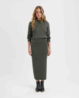 Katia Knit top - moss green from Brand Mission