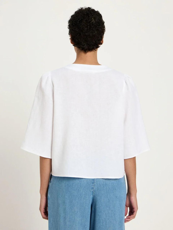 Blouse met v-hals - white from Brand Mission