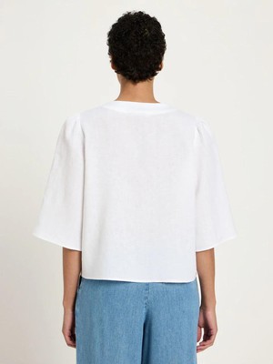 Blouse met v-hals - white from Brand Mission