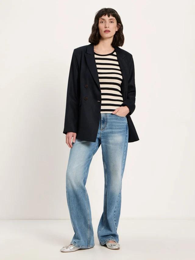 Tanktop strepen - zwart creme from Brand Mission