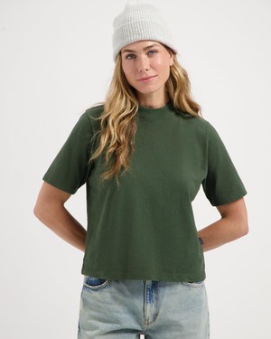 Jill heavy tee - moss green from Brand Mission