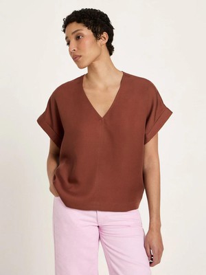 Top tencel - dark mocca from Brand Mission