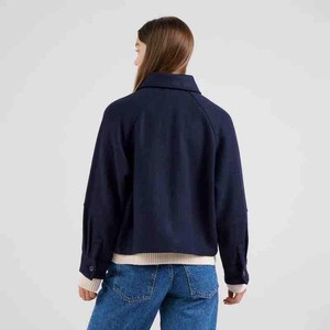 Wollen Jas Nabben Herringbone - Navy from Brand Mission