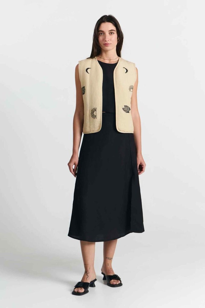 Aneto gilet embroidery - beige from Brand Mission