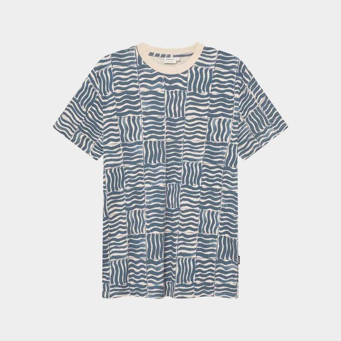 T-shirt stockholm Wave - Tiles blue from Brand Mission