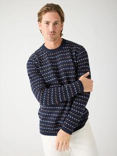 Jacquard knit sweater - night sky via Brand Mission