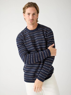 Jacquard knit sweater - night sky from Brand Mission