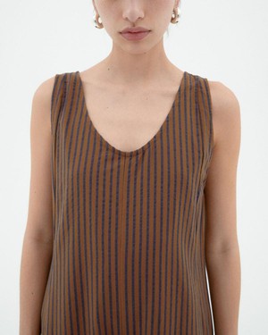 Janis jumpsuit - brown stripes from Brand Mission