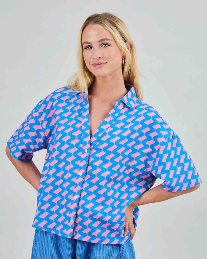 Gum oversized blouse - pink blue from Brand Mission