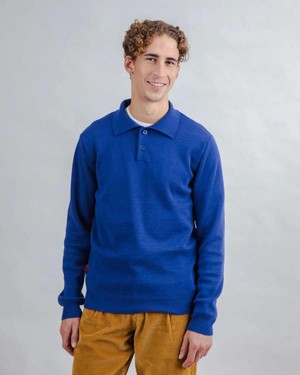 Knitted Polo - blue from Brand Mission