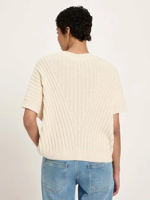 Bouclé top - creme from Brand Mission