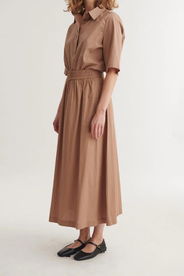 Silje lange rok - portobella from Brand Mission