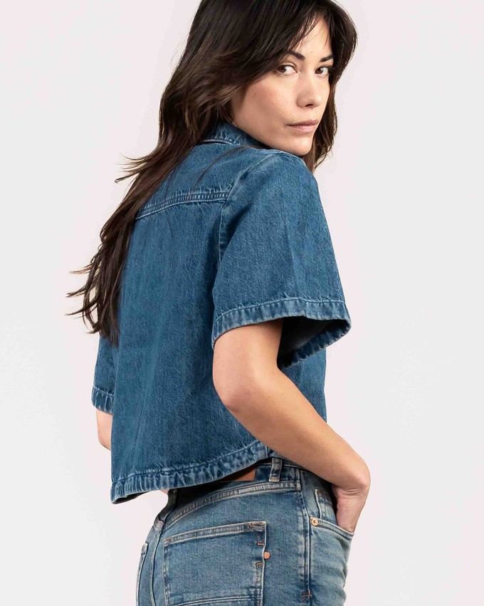 Liv jeans blouse - rosebowl blue from Brand Mission