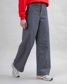 Denim stripes straight leg pants via Brand Mission
