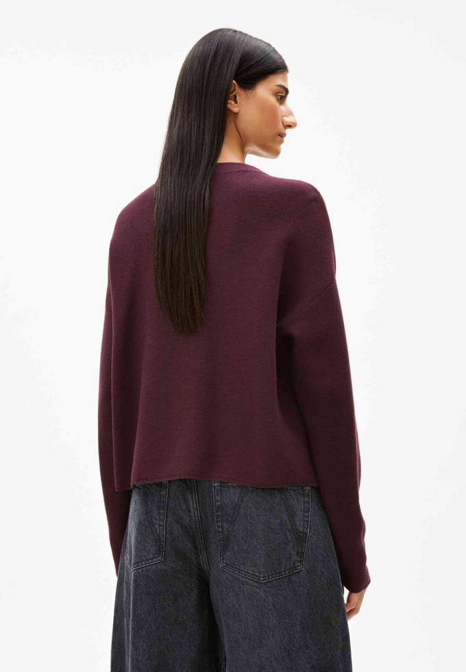 Merinaa sweater links links - dark cranberry from Brand Mission