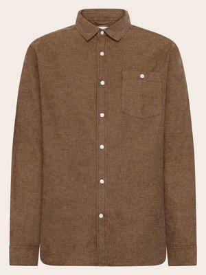 Flannel shirt fishbone - chocolate from Brand Mission