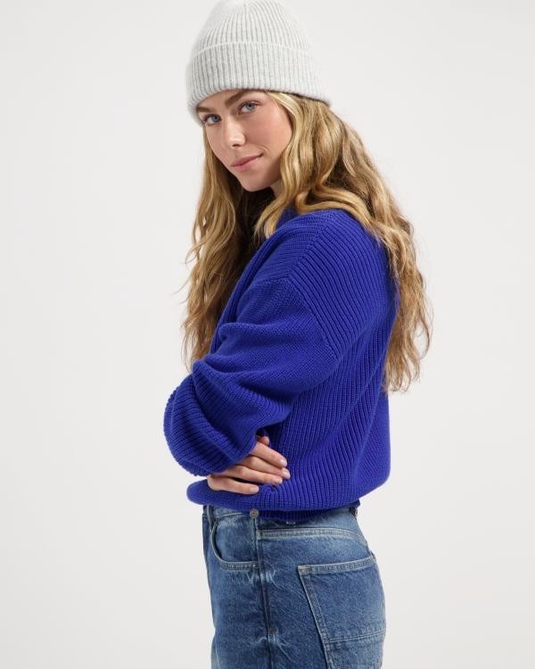 Brooke knit sweater - dusk indigo from Brand Mission