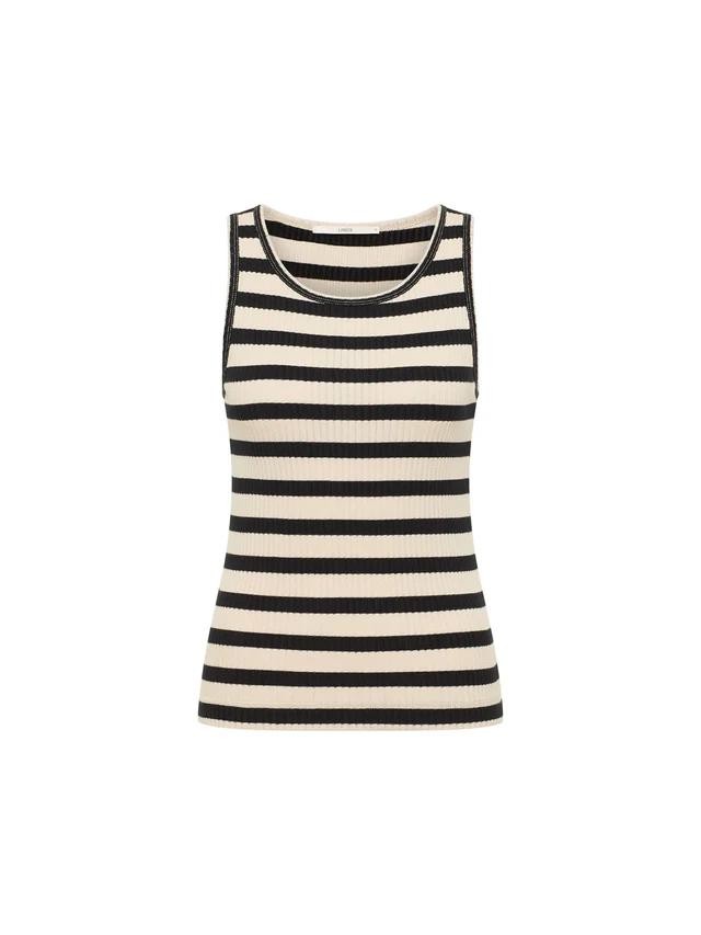 Tanktop strepen - zwart creme from Brand Mission