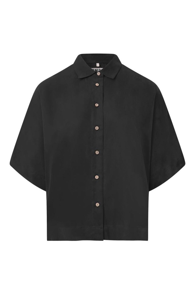 Kimono linnen blouse - zwart from Brand Mission