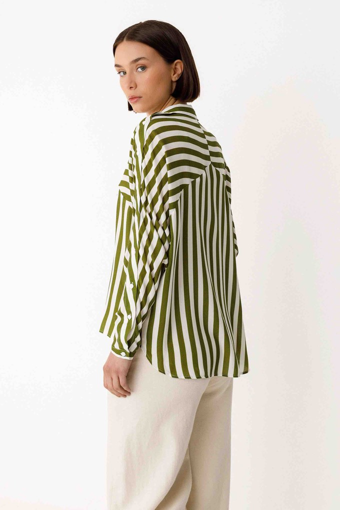 Ekia blouse - stripes green from Brand Mission