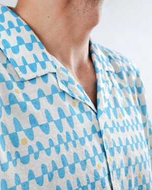 Aloha shirt Sunset - blue from Brand Mission