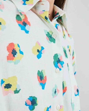 Boxy blouse mini flower - ecru from Brand Mission
