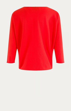 Fannie V-hals trui - orange red from Brand Mission