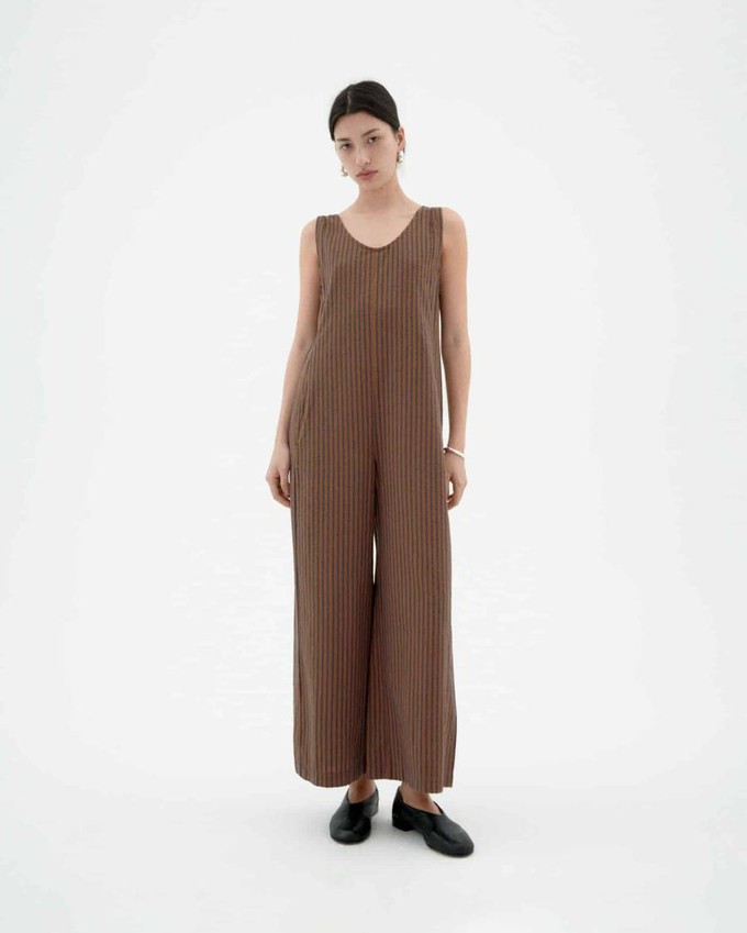 Janis jumpsuit - brown stripes from Brand Mission