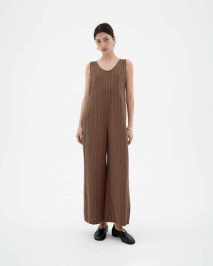 Janis jumpsuit - brown stripes from Brand Mission