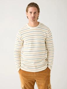 Jacquard knit sweater - egret via Brand Mission