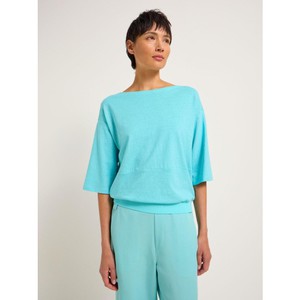 Hennep boothals top - aqua from Brand Mission