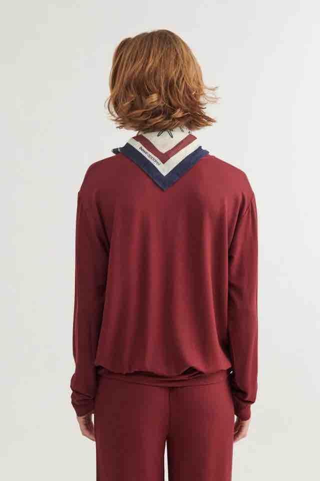 Sadie Blouse - bordeaux truffle from Brand Mission