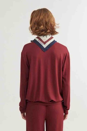 Sadie Blouse - bordeaux truffle from Brand Mission