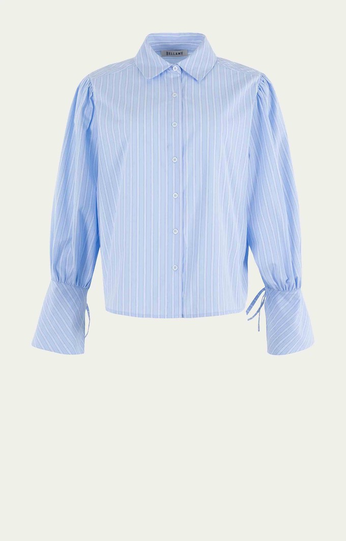 Himari blouse - sky blue stripe from Brand Mission