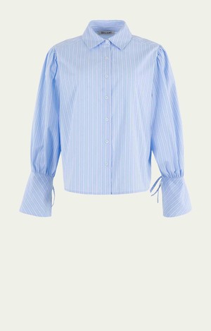 Himari blouse - sky blue stripe from Brand Mission