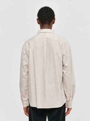 Organic cotton flannel shirt  - Greige from Brand Mission