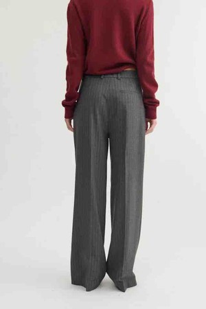 Marjo pantalon - grey melange stripe from Brand Mission