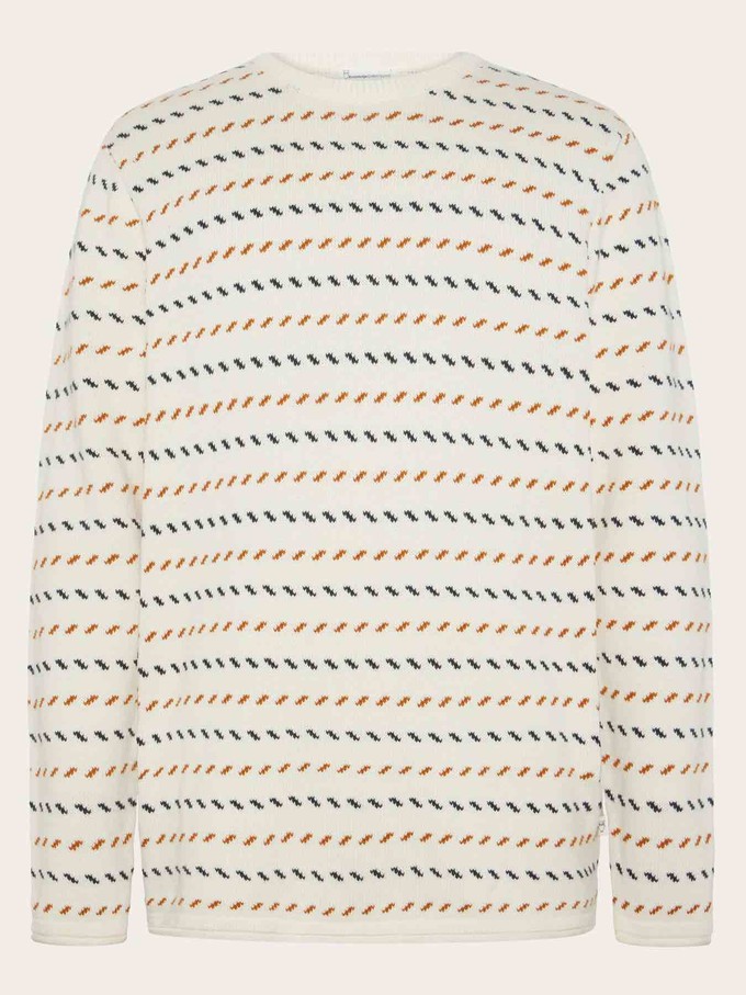 Jacquard knit sweater - egret from Brand Mission