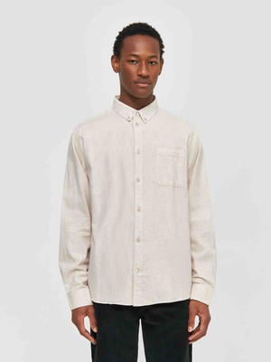 Organic cotton flannel shirt  - Greige from Brand Mission