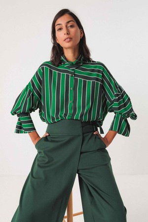 Lone blouse - stripes green from Brand Mission