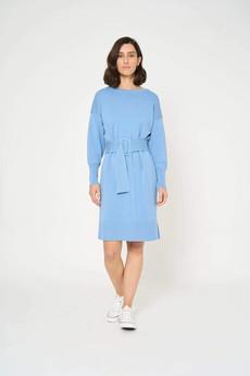 Mikado jurk - oxford blue via Brand Mission