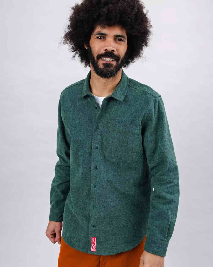 Flannel pizza overshirt - green from Brand Mission