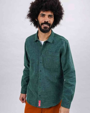 Flannel pizza overshirt - green from Brand Mission