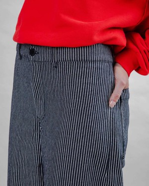 Denim stripes straight leg pants from Brand Mission