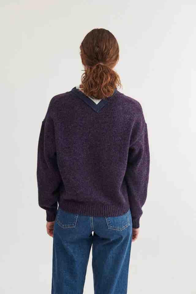 Lily crew neck - bordeaux melange from Brand Mission
