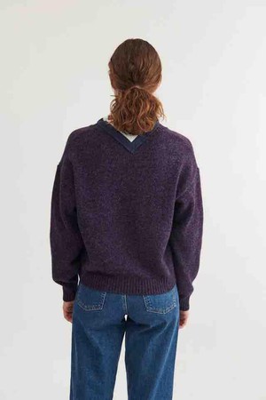 Lily crew neck - bordeaux melange from Brand Mission