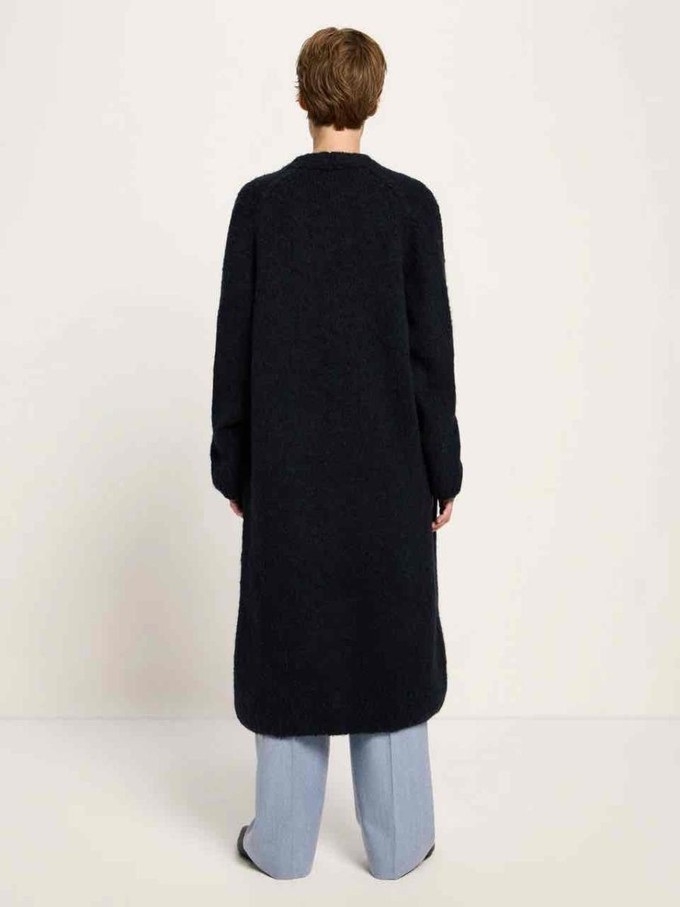 Gebreid lang alpaca vest - navy from Brand Mission