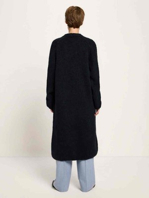 Gebreid lang alpaca vest - navy from Brand Mission