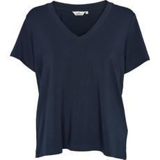 Joline v-hals t-shirt - navy via Brand Mission